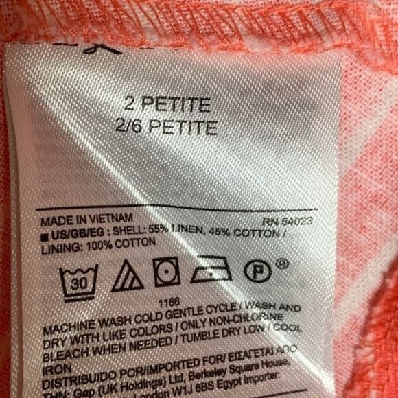 Gap Dress Womens 2P XS Petite Sundress Fit Flare Mini Pink Sleeveless Work ALine - Picture 11 of 11